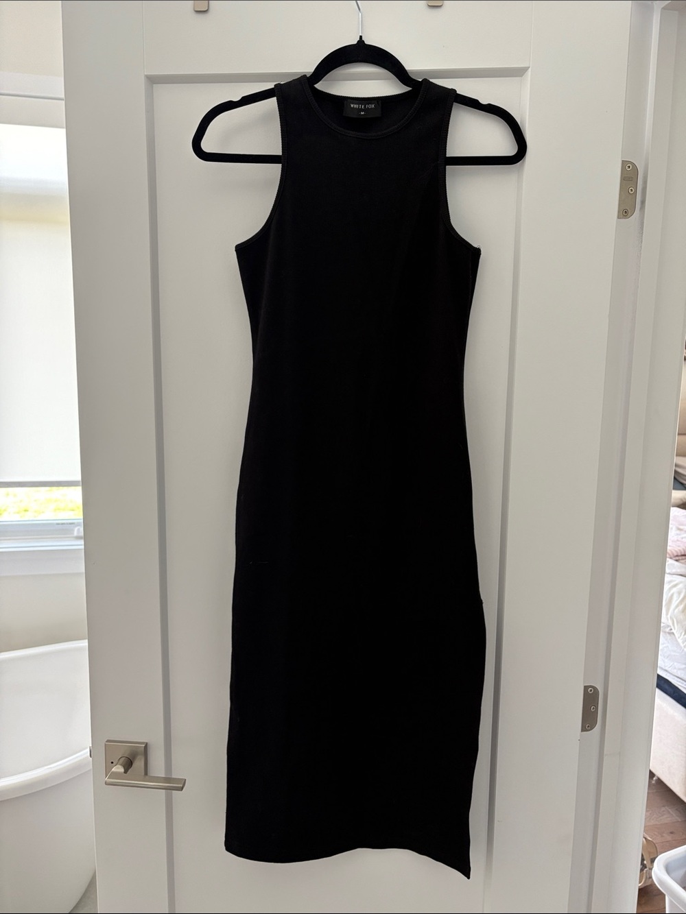 White Fox Boutique Black Sleeveless Midi Tank Dress